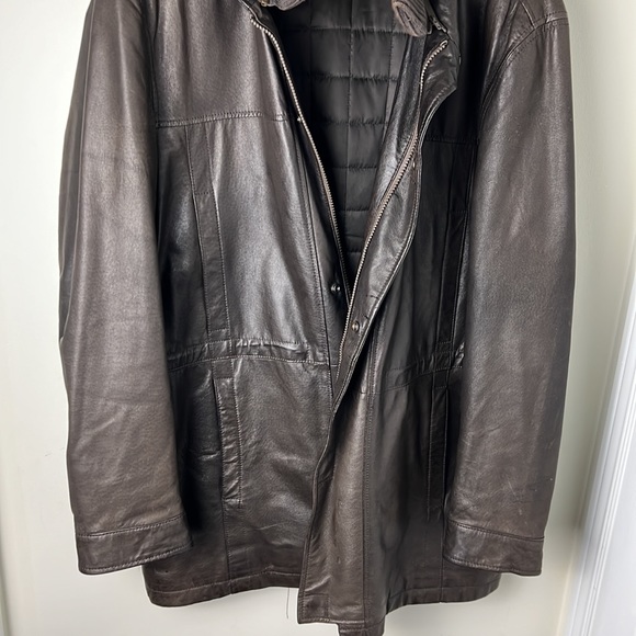 Danier Leather Boyfriend Oversized Biker Outerwear Jacket Size XL - Picture 4 of 13